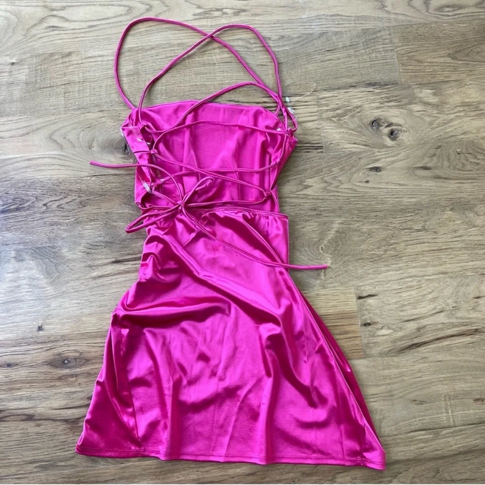 Windsor Satin Mini Dress - Picture 2 of 6